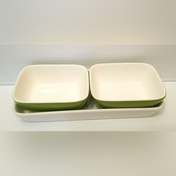 Celebrating Home Stoneware Collection Citrus Condiment Caddy 3 Pc Set NIB 93465 - Picture 2 of 10